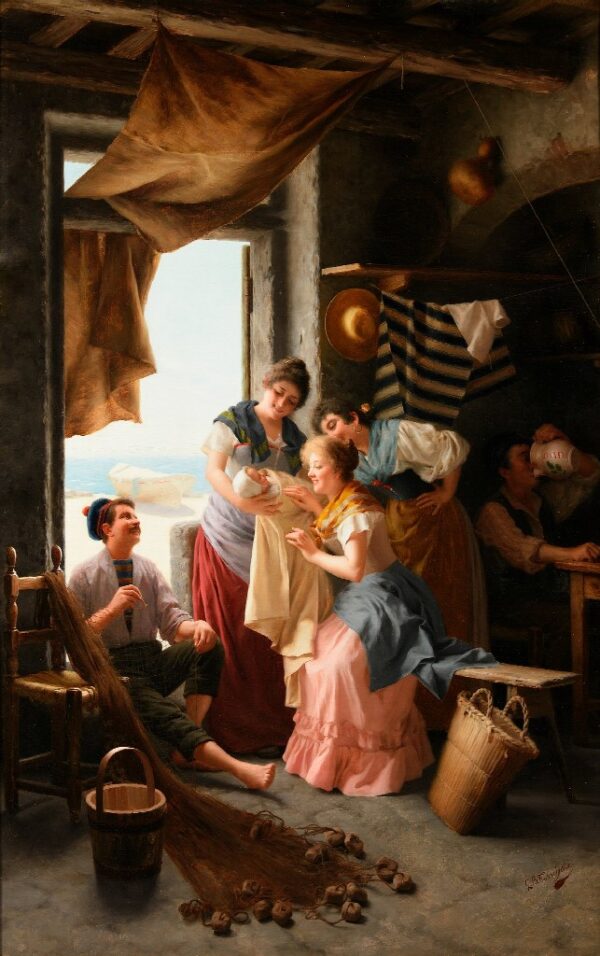 The New Baby by Giovanni Battista Torriglia (Italian, 1857 - 1937)
